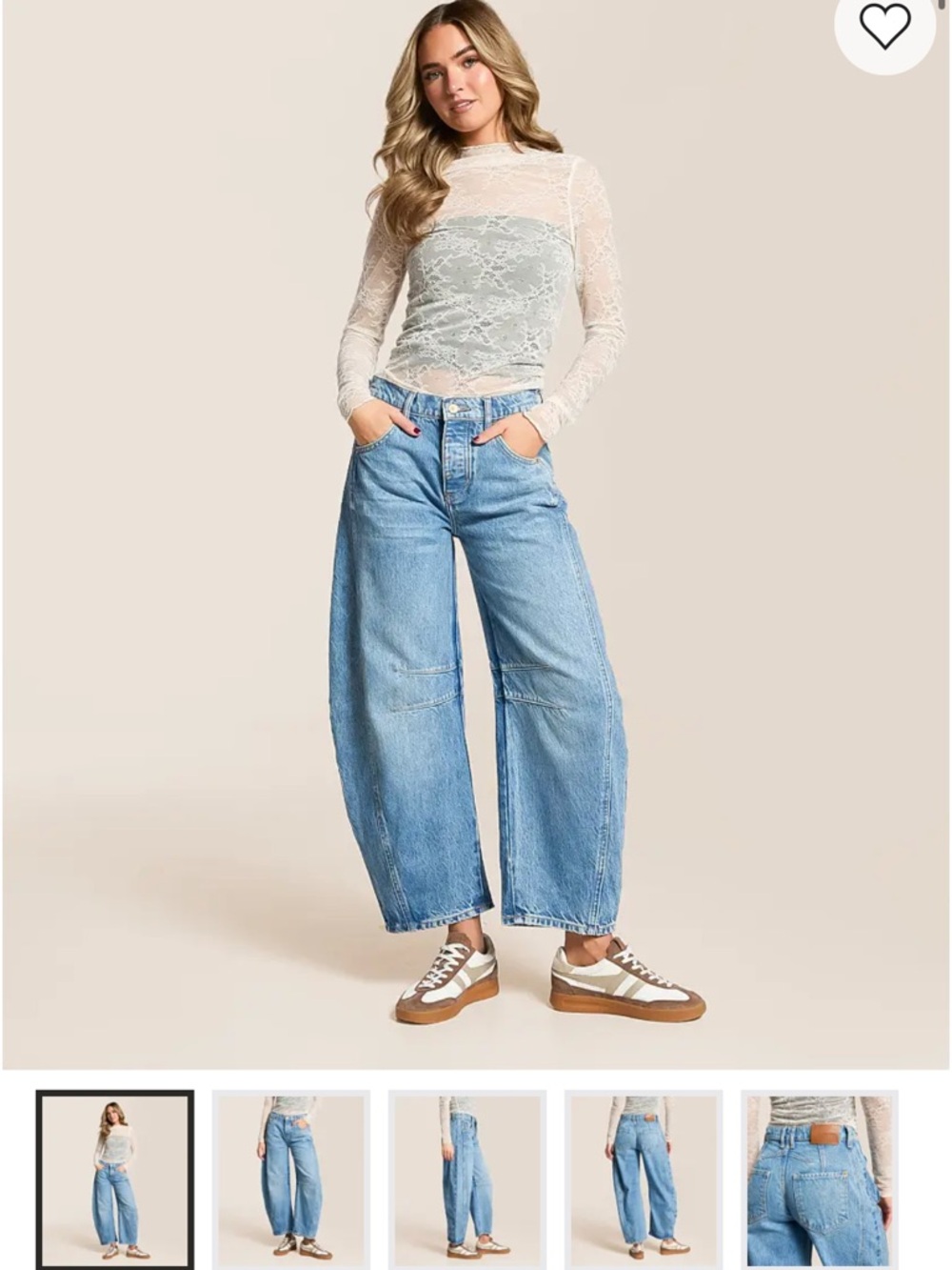 Free People Barrel Jeans